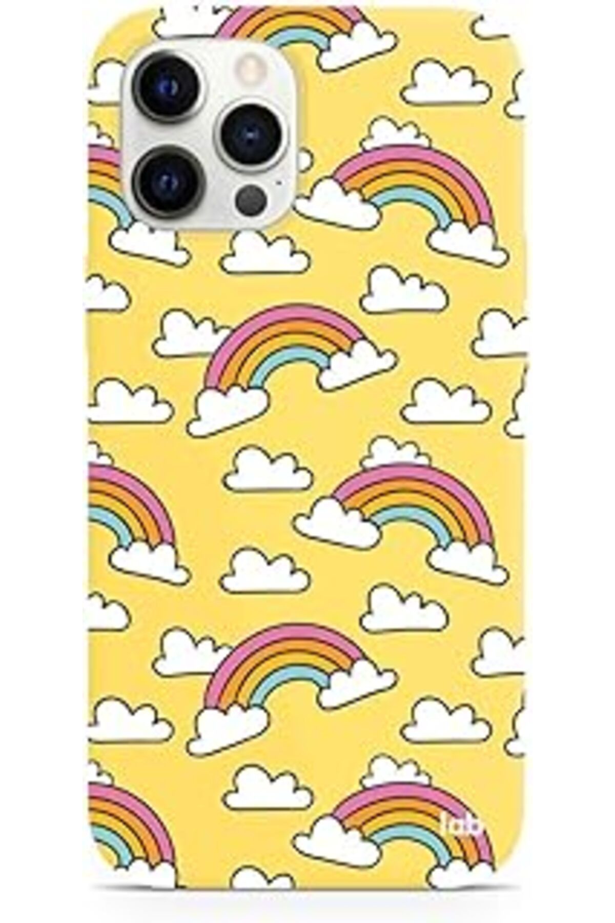 feifei Caseslab Iphone 12 Pro Max Sarı Silikon Telefon Kılıfı - Cutest Rainbows