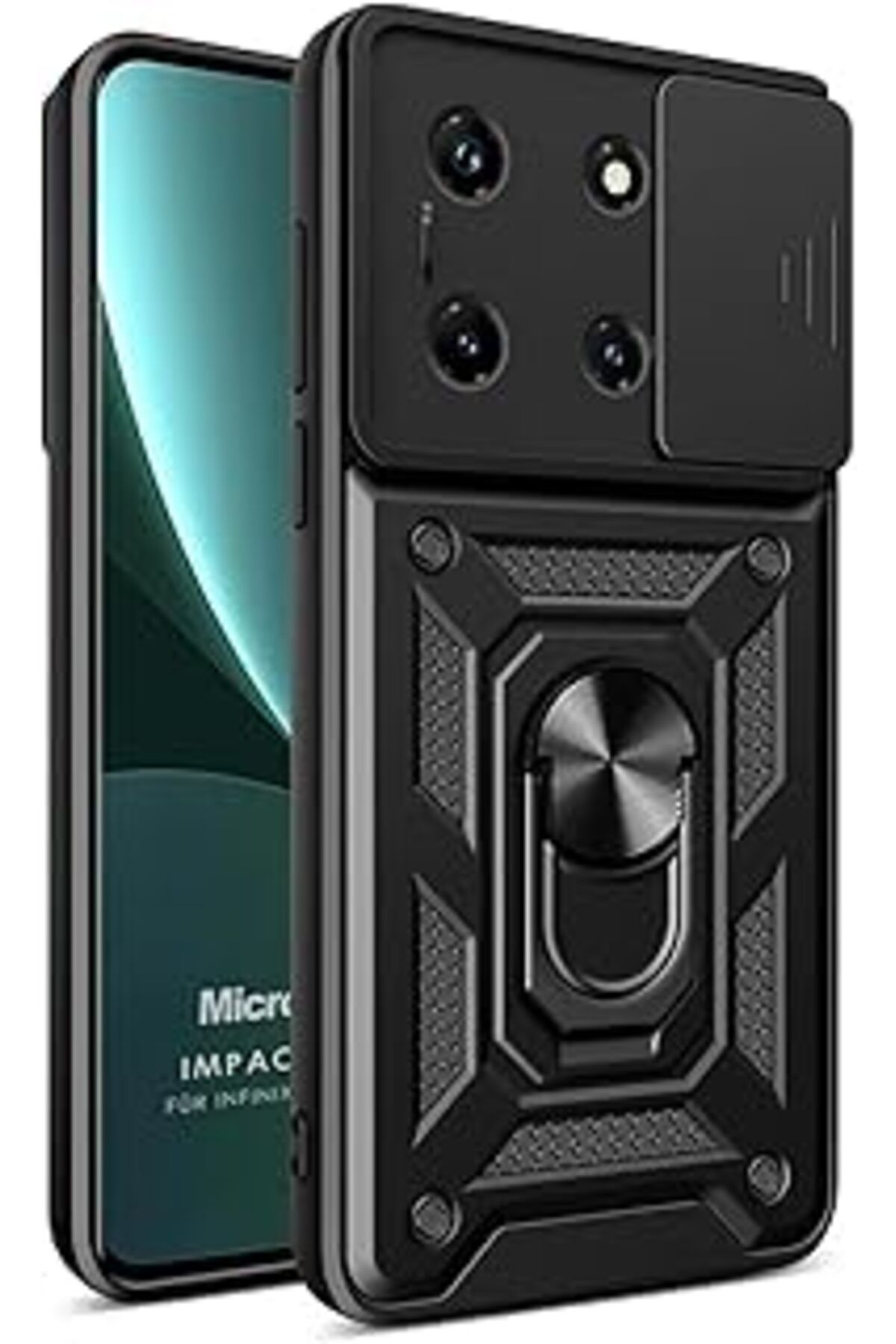 NZM TİCARET Infinix Note 30I Için Kılıf Impact Resistant Siyah [Note 30I Ile Uyumlu Kılıf - Siyah]