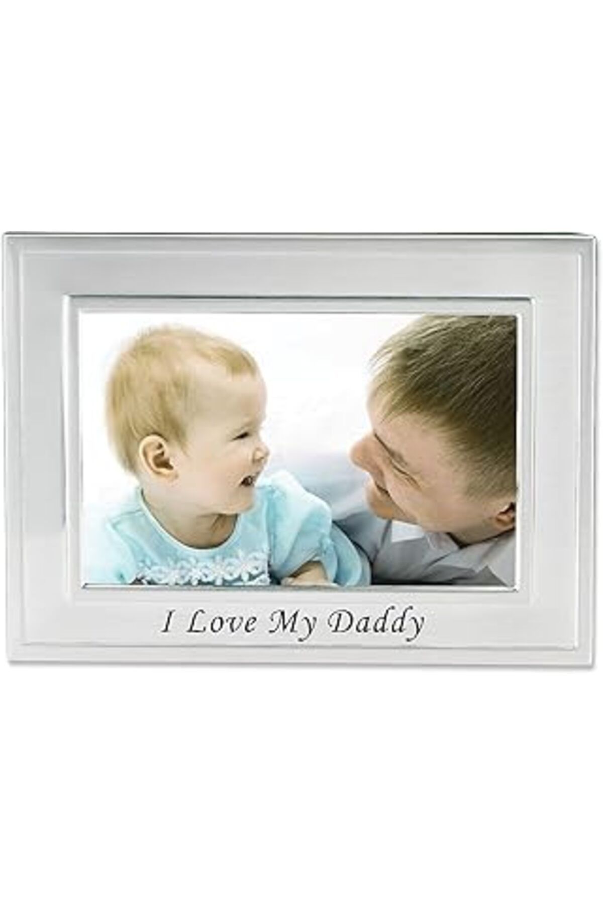 NZM TİCARET Lawrence Frames 506964 Lawrence Frames I Love My Daddy Silver Plated 6X4Picture Frame - Me And My C