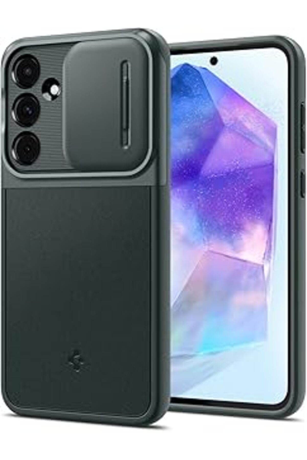 nerede bulurum Spigen Galaxy A55 Kılıf Optik Armor Abyss Green - Acs07536