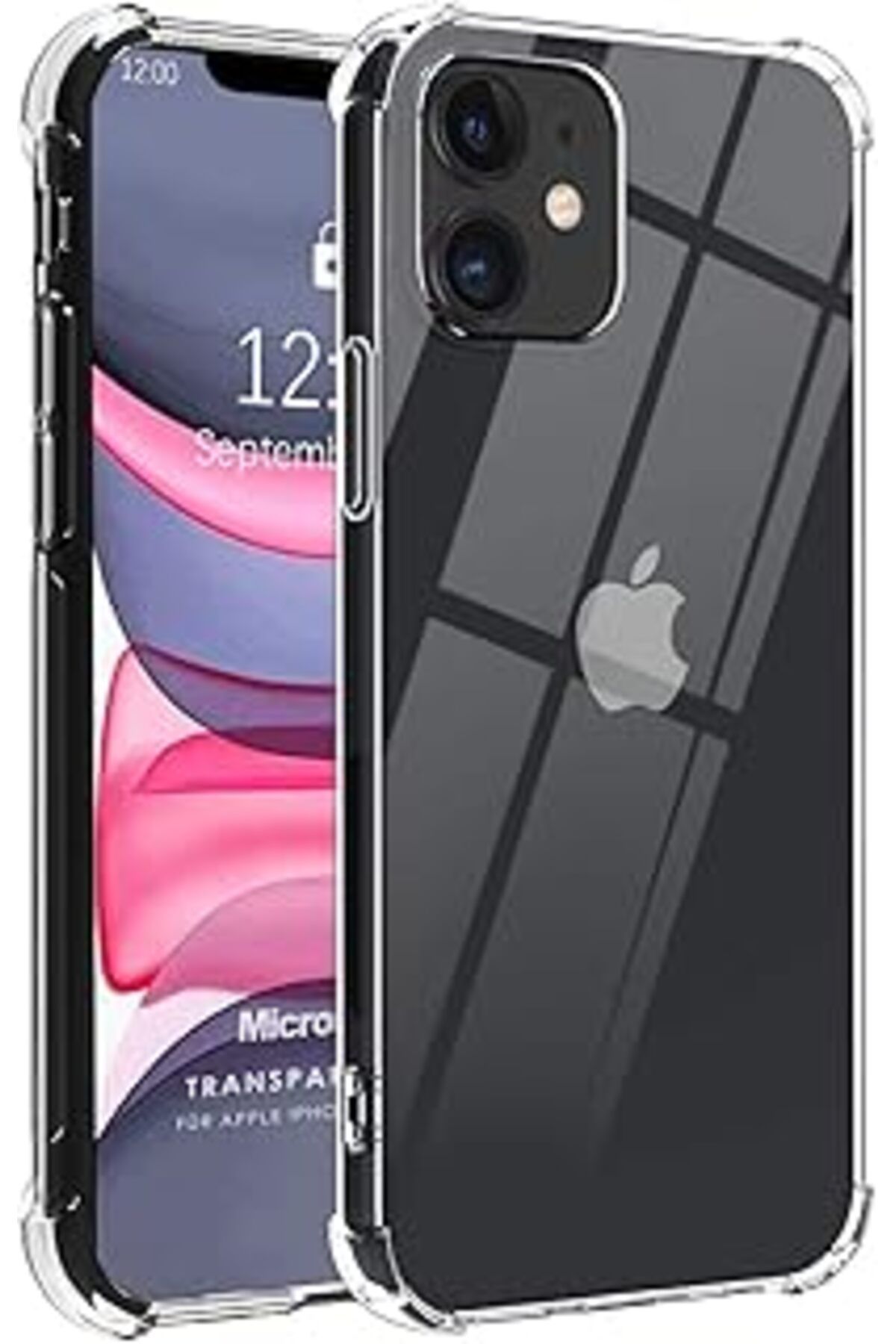 NZM TİCARET Iphone 12 Için Kılıf Shock Absorbing Şeffaf [Iphone 12 Ile Uyumlu Kılıf - Şeffaf]