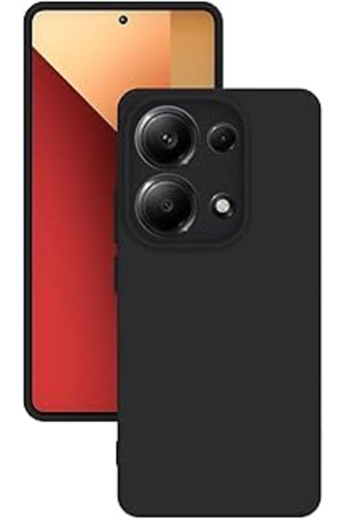 NZM TİCARET Mi Redmi Note 13 Pro 4G Kılıf Kamera Korumalı Silikon Rubber Arka Kapak (Siyah)