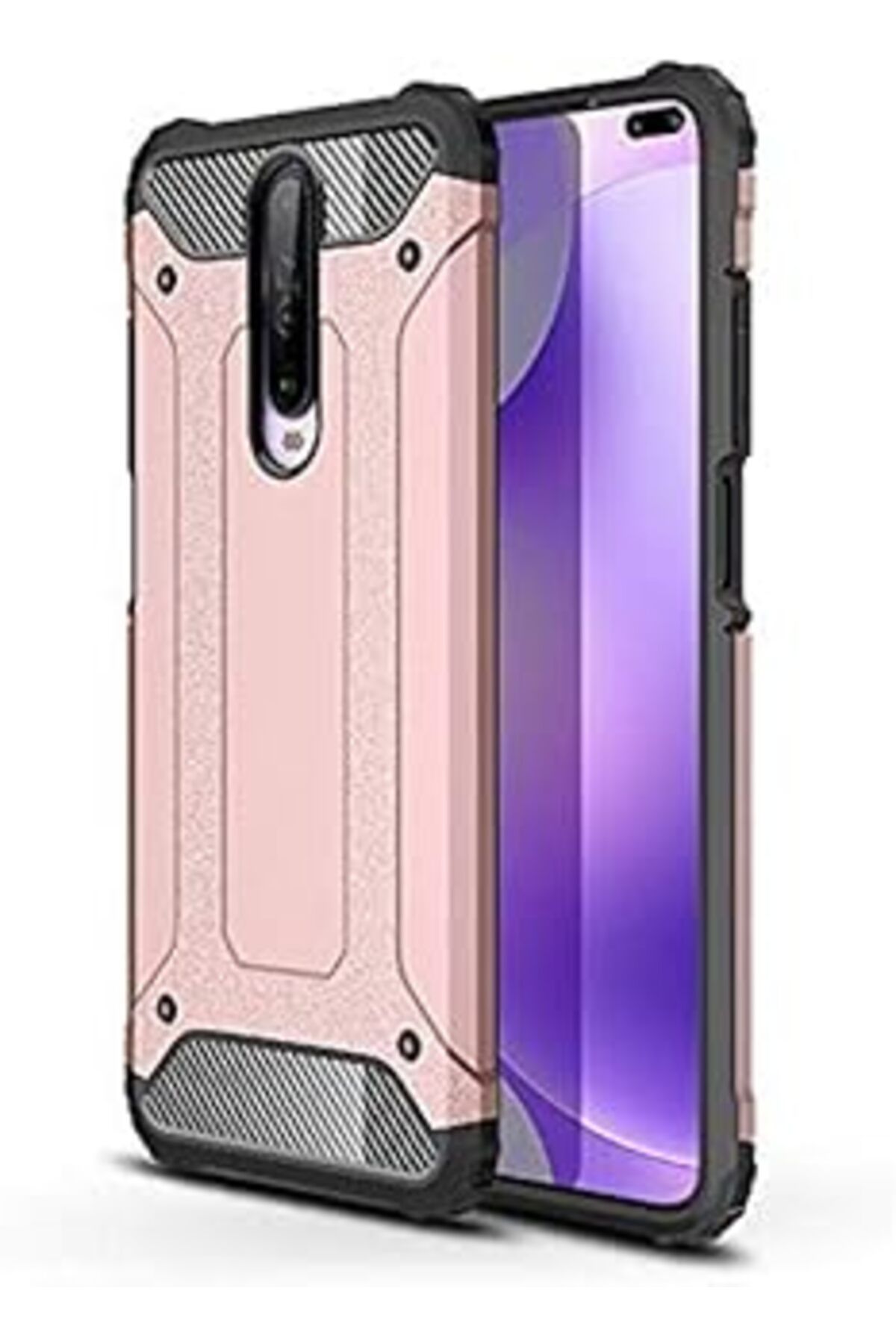 nerede bulurum Kny Mi Redmi K30 İÇin Kılıf, Çift Katmanlı Armour Case, Rose