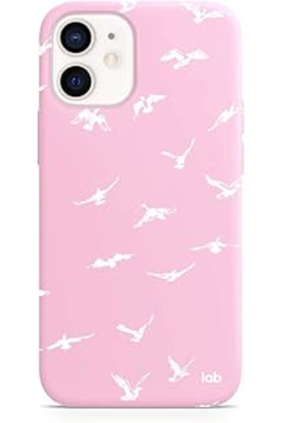 MAGNESİA Caseslab Iphone 12 Mini Pembe Silikon Telefon Kılıfı - Bird Flock