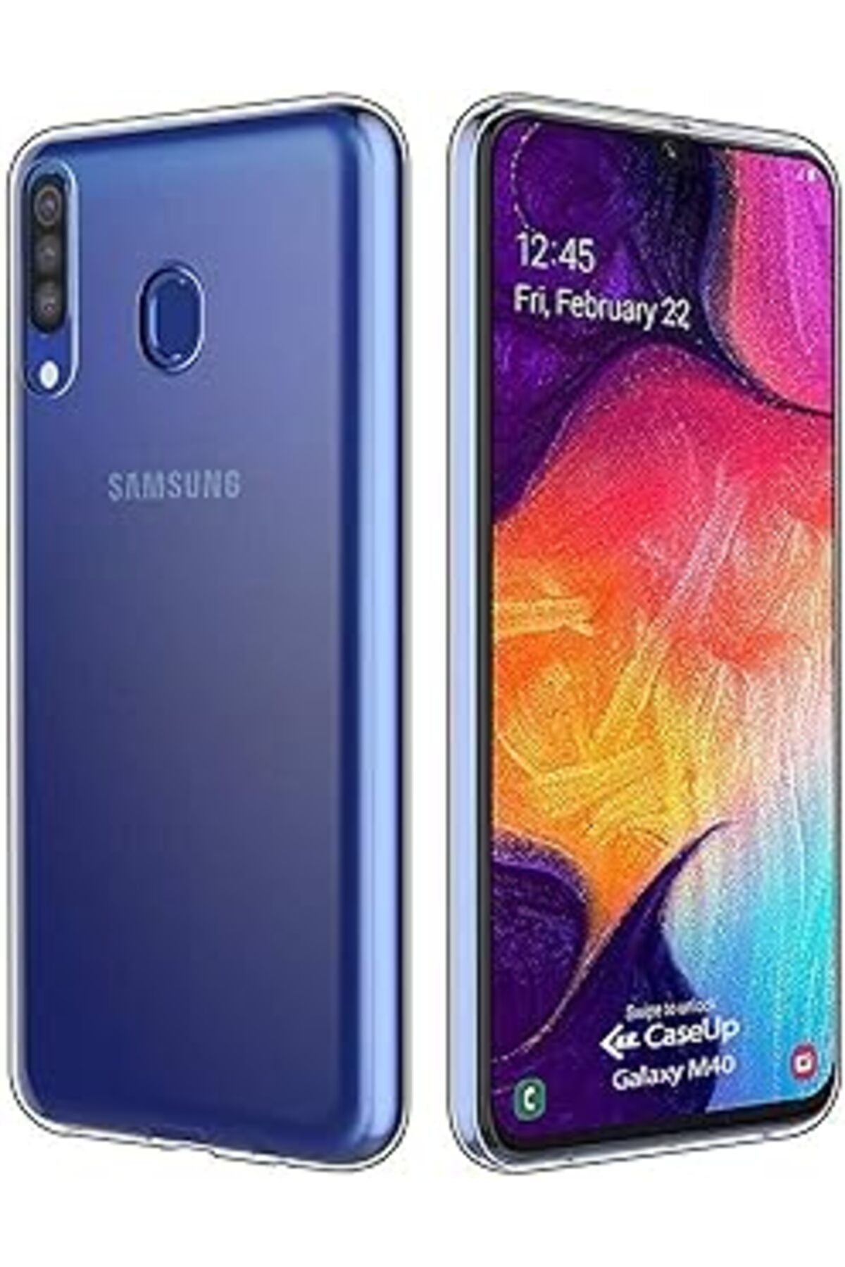 EDALKILIÇ Caseup Galaxy M40, Caseup İNce Şeffaf Silikon Uyumlu Kılıf