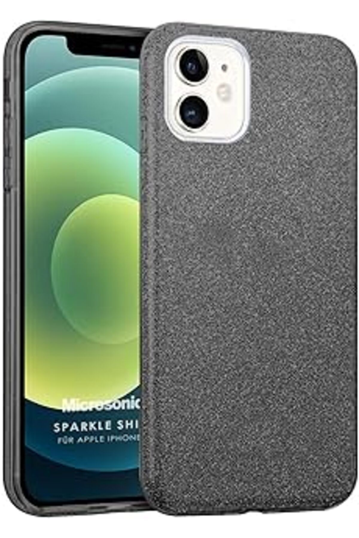 NZM TİCARET Iphone 12 Kılıf Sparkle Shiny Siyah