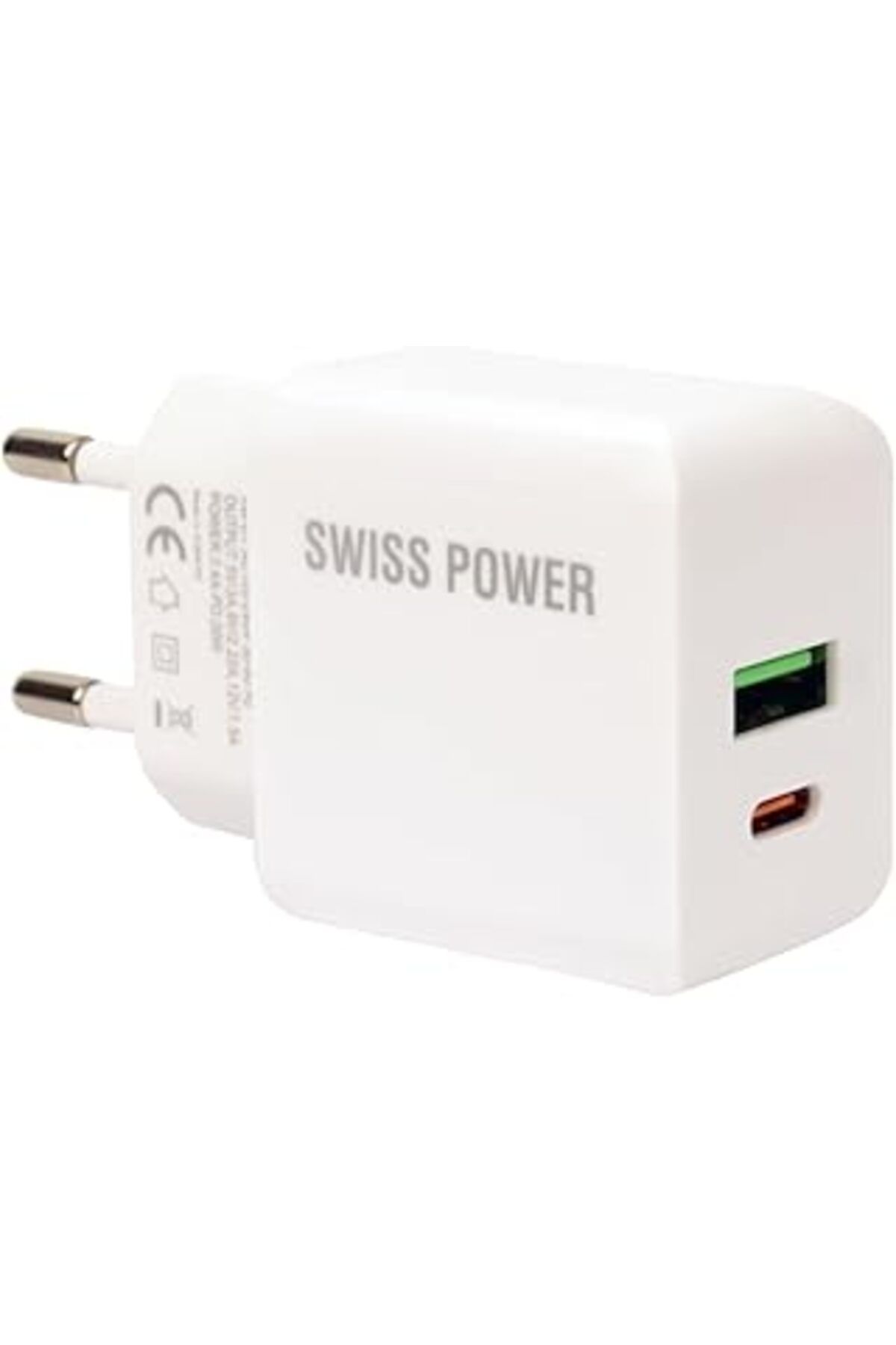 NZM TİCARET Pdateknoloji Swiss Power 3A Pd/Qc Hızlı Şarj Başlık Çift Giriş Sws-C1 - Beyaz