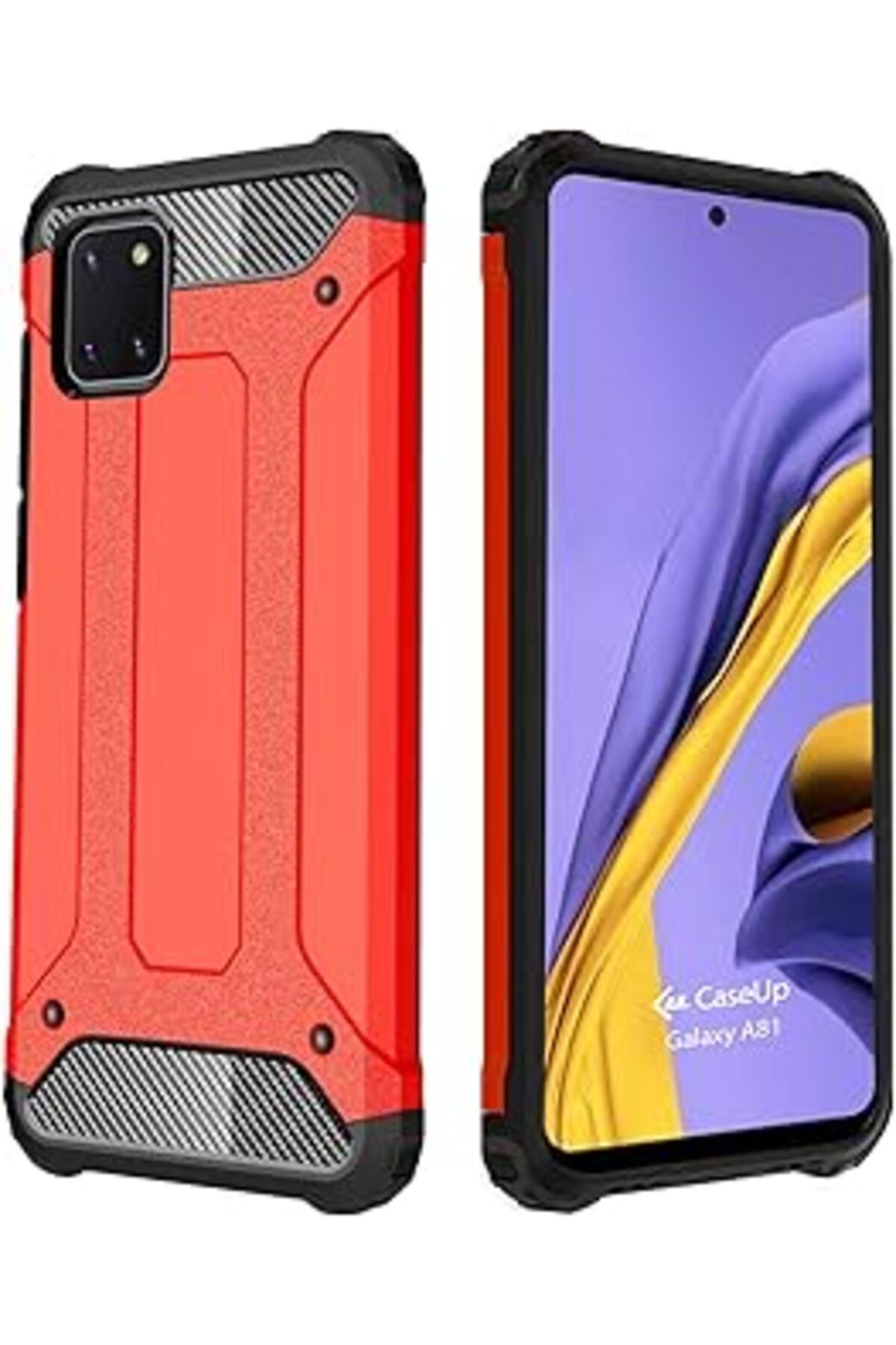 Ceet Markets Caseup Galaxy A81 Uyumlu Kılıf, Caseup Tank Kırmızı