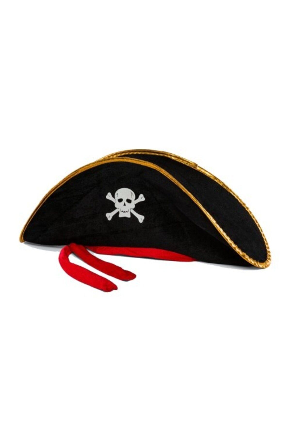 SAPMAZ STORE Yetişkin Boy Kadife Jack Sparrow Denizci Kaptan Jack Korsan Şapkası 50X20 CM