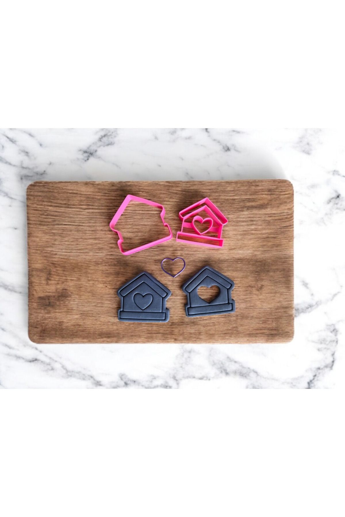 RubaTrend-Dough Cutter Cookie Mold - Bird House and Heart 1