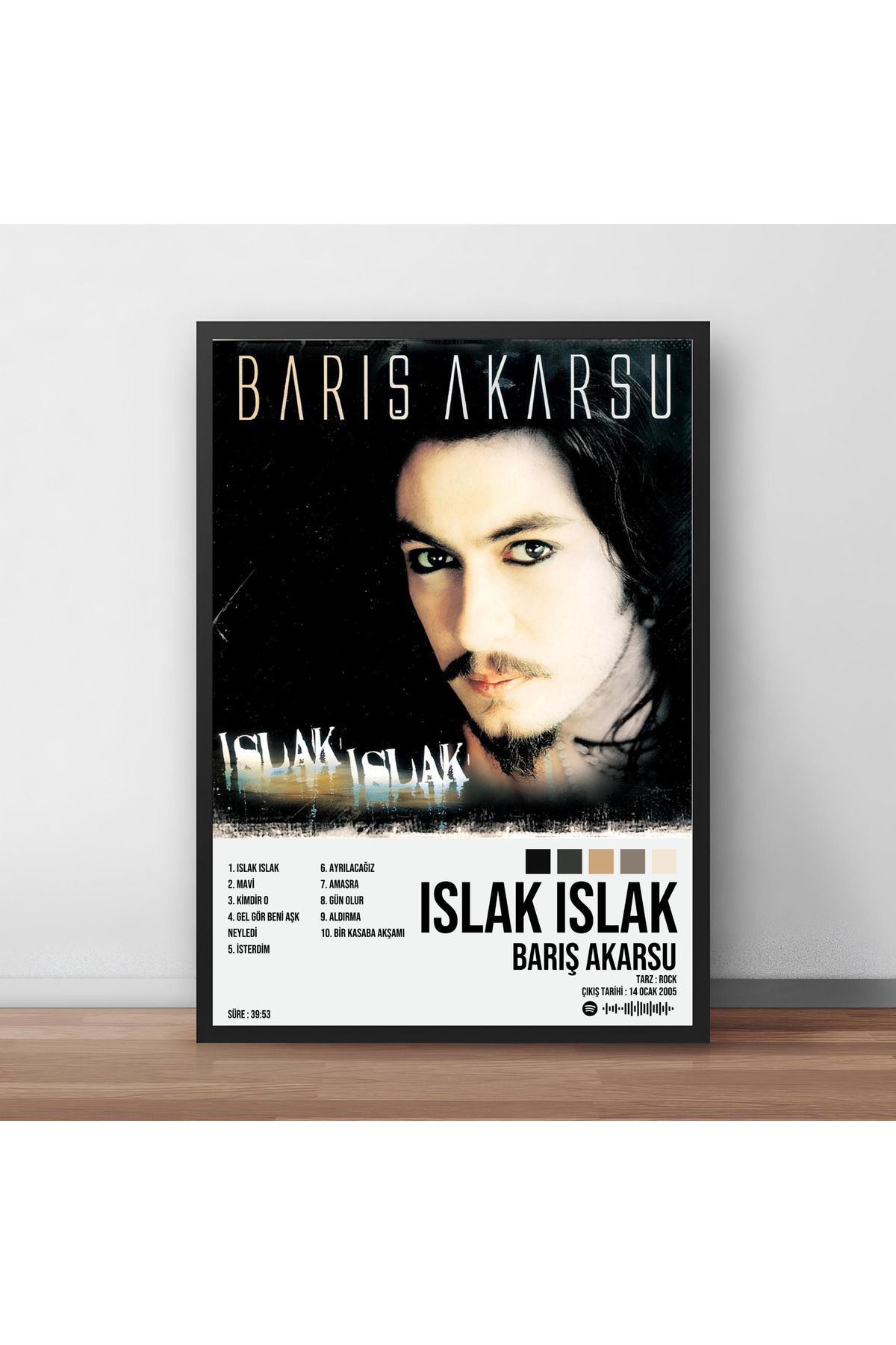 Orendart Barış Akarsu - Islak Islak Albüm / Çerçeveli Poster Tablo