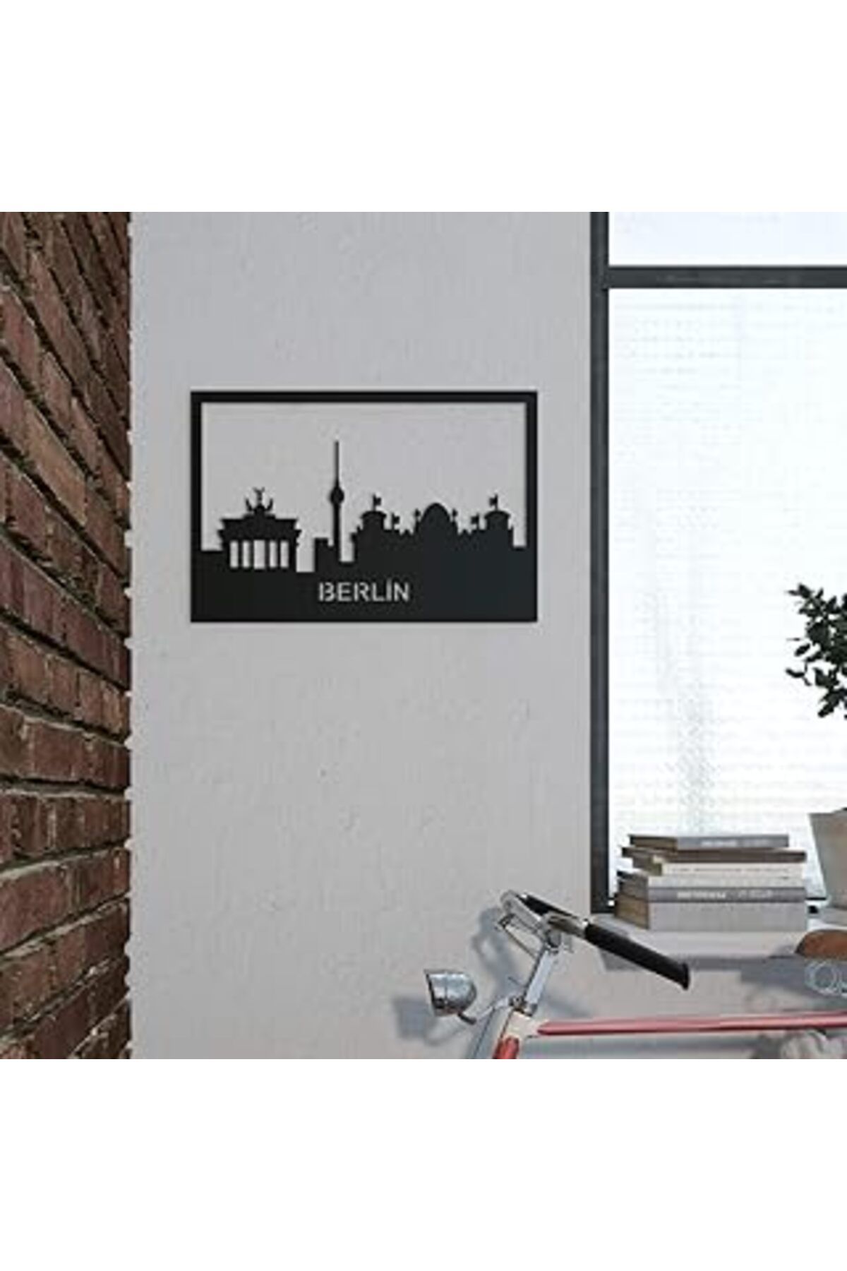 EDALKILIÇ Yurupa Yurudesign Lazer Kesim Metal Duvar Tablo Berlin 30 * 45