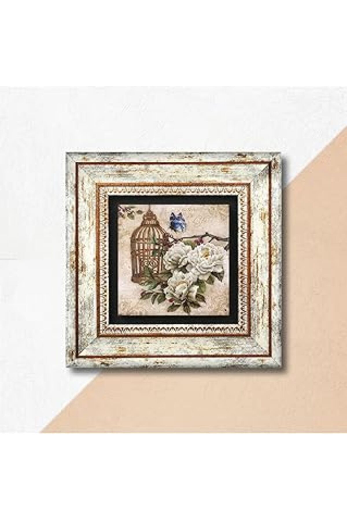 EDALKILIÇ Pione Li Çiçek Taş Duvar Tablosu Çerçeveli Duvar Dekoru Wall Art K1-12