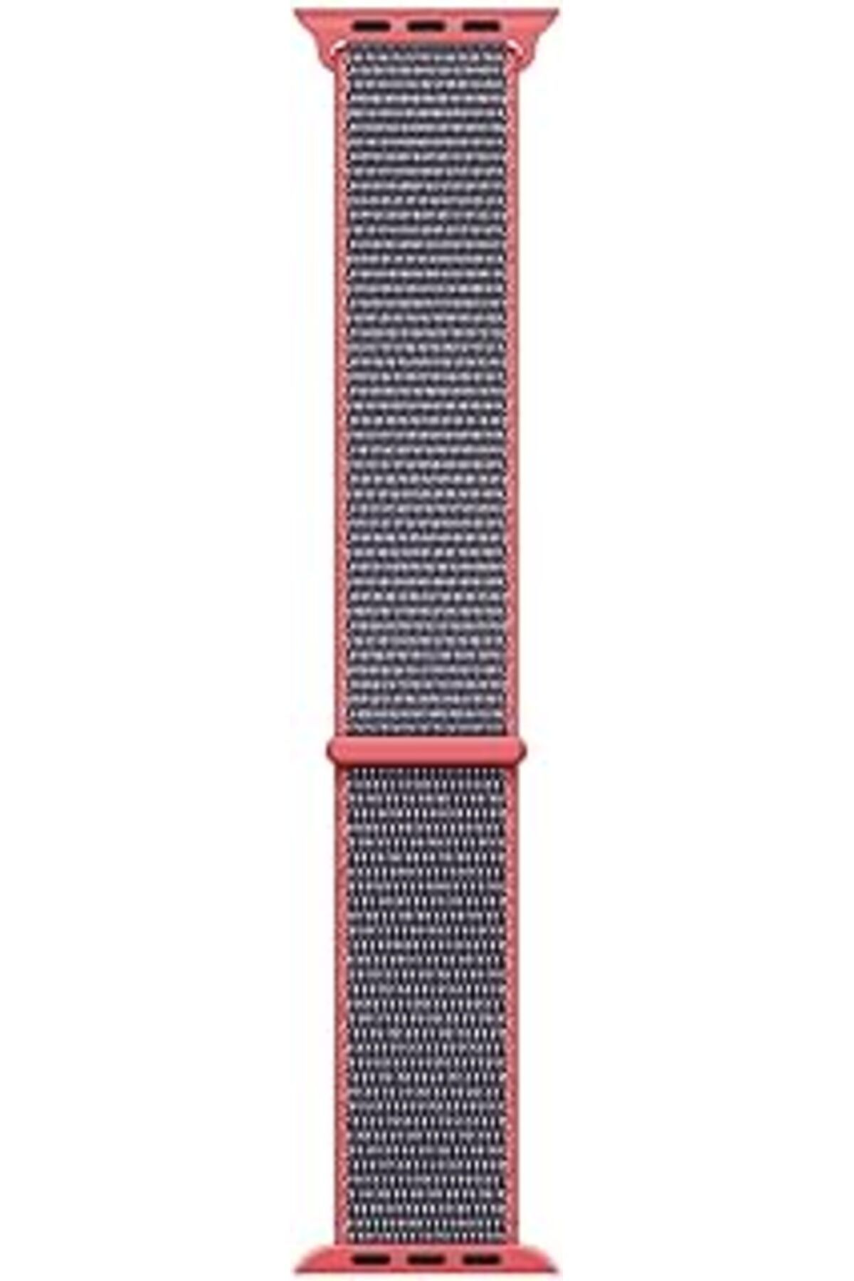 robotrend Watch Series 1 42Mm Için Kordon Hasırlı Woven Electric Pink