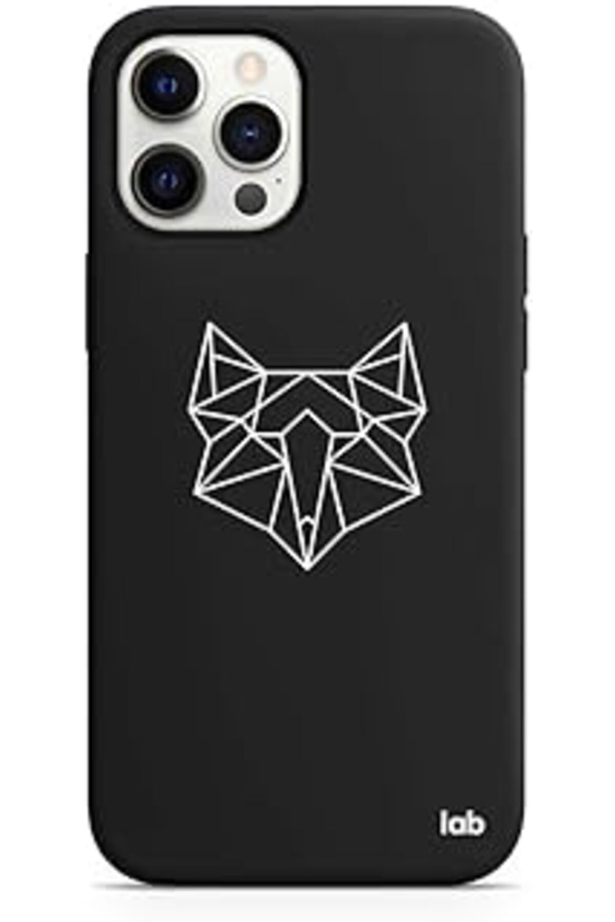 MAGNESİA Caseslab Iphone 12 Pro Max Siyah Silikon Telefon Kılıfı - Fox Geometric