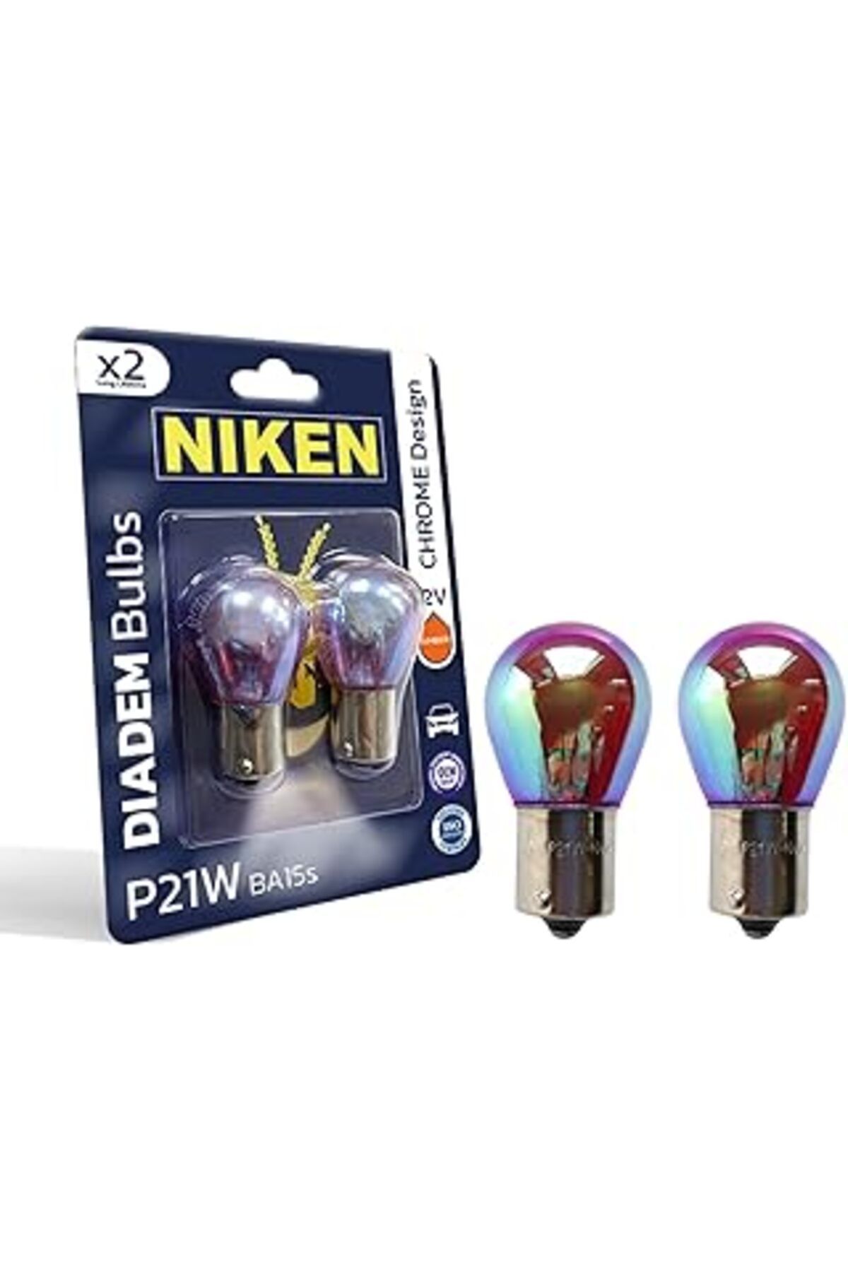 NZM TİCARET N P21W 93 Turuncu Amber Chrome Diadem Ba15S (2 Adet) 12V