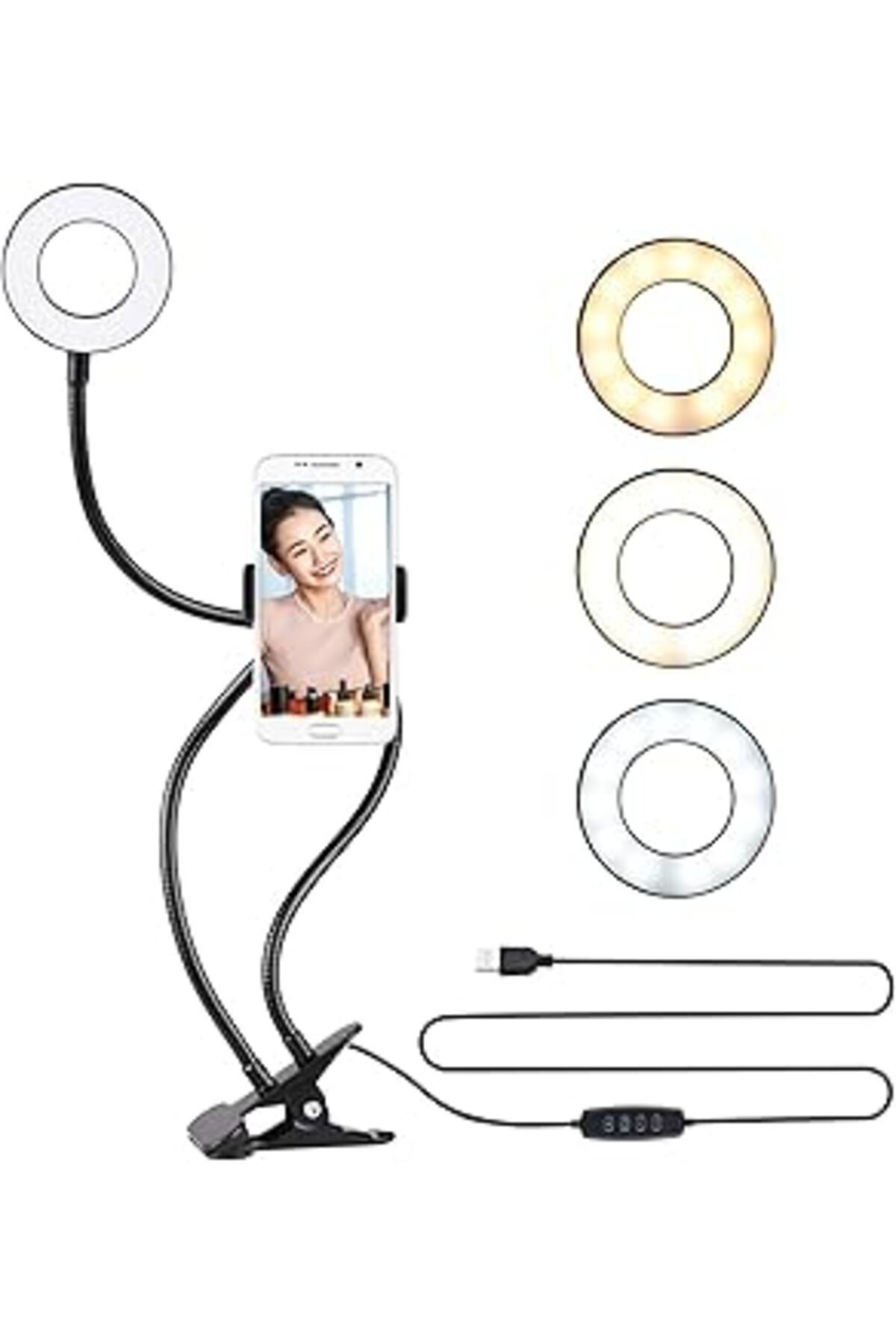 MAGNESİA Led Ring Light Youtuber Makyaj Akro Led Halka Işık Kuaför,Make Up Ring Light Halka Lamba