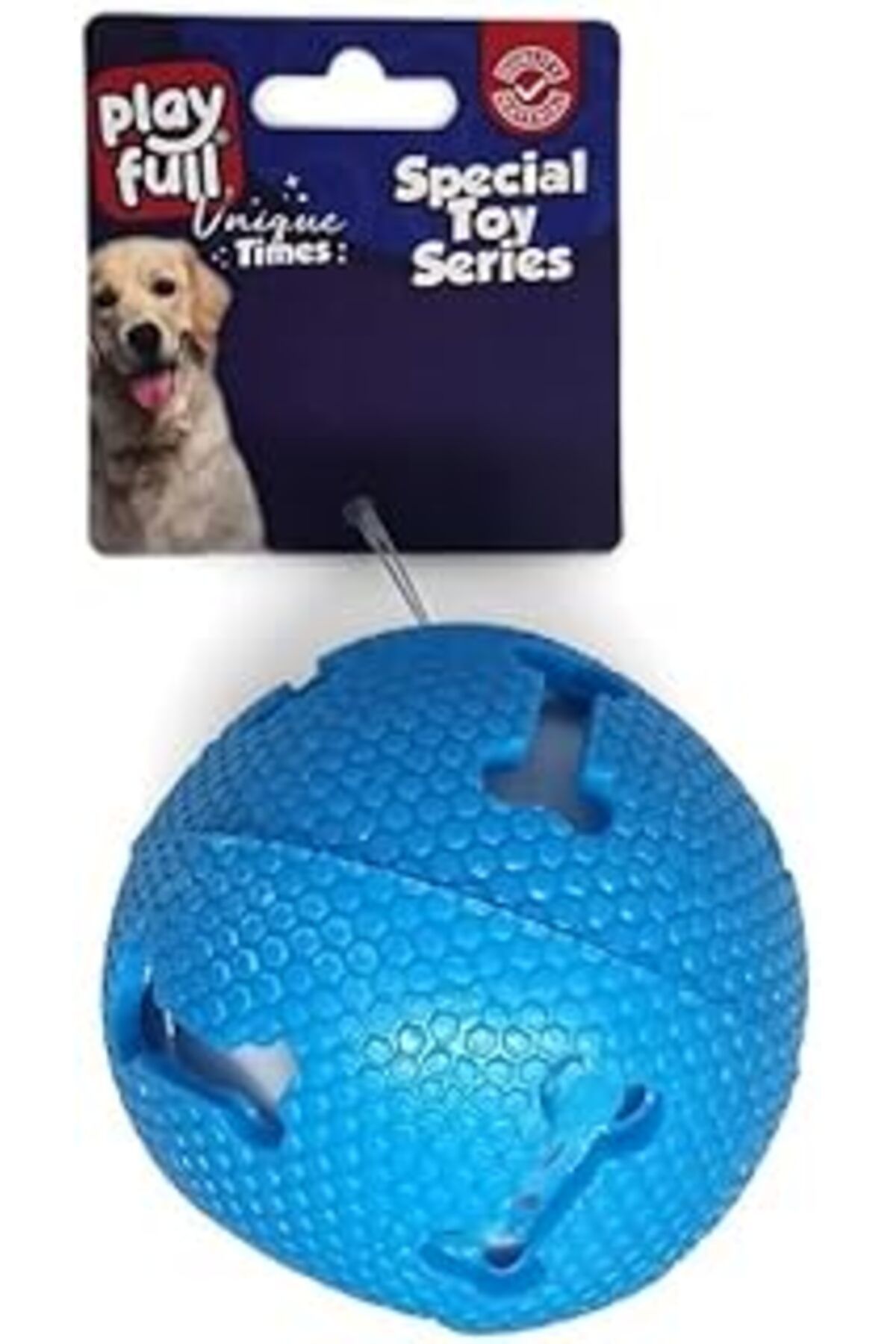 Epatim -4004-Playfull Işıklı Kemik Desenli Plastik Top Köpek Oyuncağı 7,5 Cm