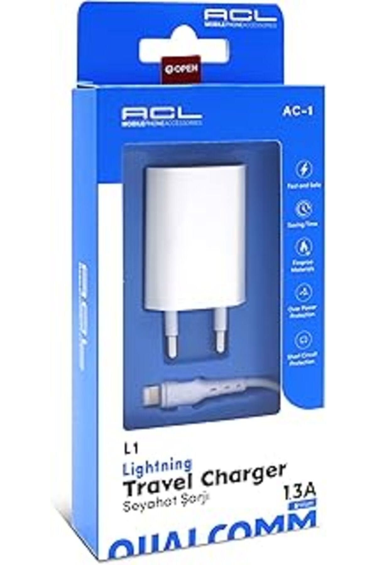 NZM TİCARET Acl L1 LiGhtniNg Duvar Şarji 1A 1Xusb Çikiş Duvar Şarj Aleti