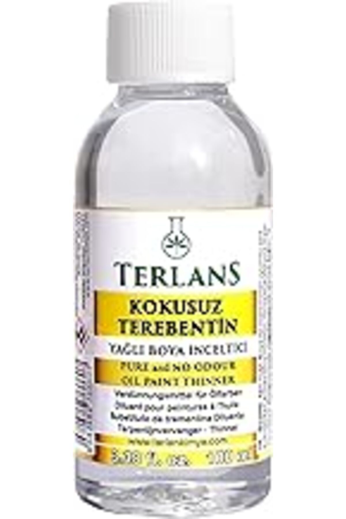 NZM TİCARET Terlans Kokusuz Terebentin 100 Ml Tamamen Kokusuz Yağlı Boya İNceltici