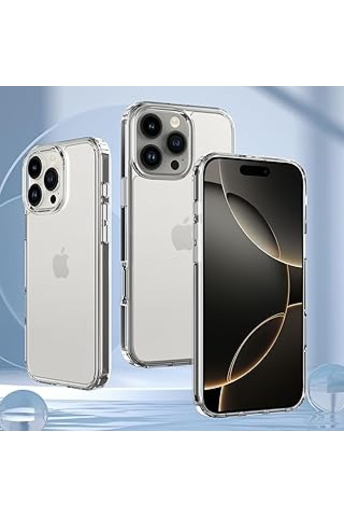 NZM TİCARET Teknosepetim Iphone 16 Pro Uyumlu Şeffaf Silikon Kılıf Darbeye Çizilmeye Karşı İNce Iphone 16 Pro A