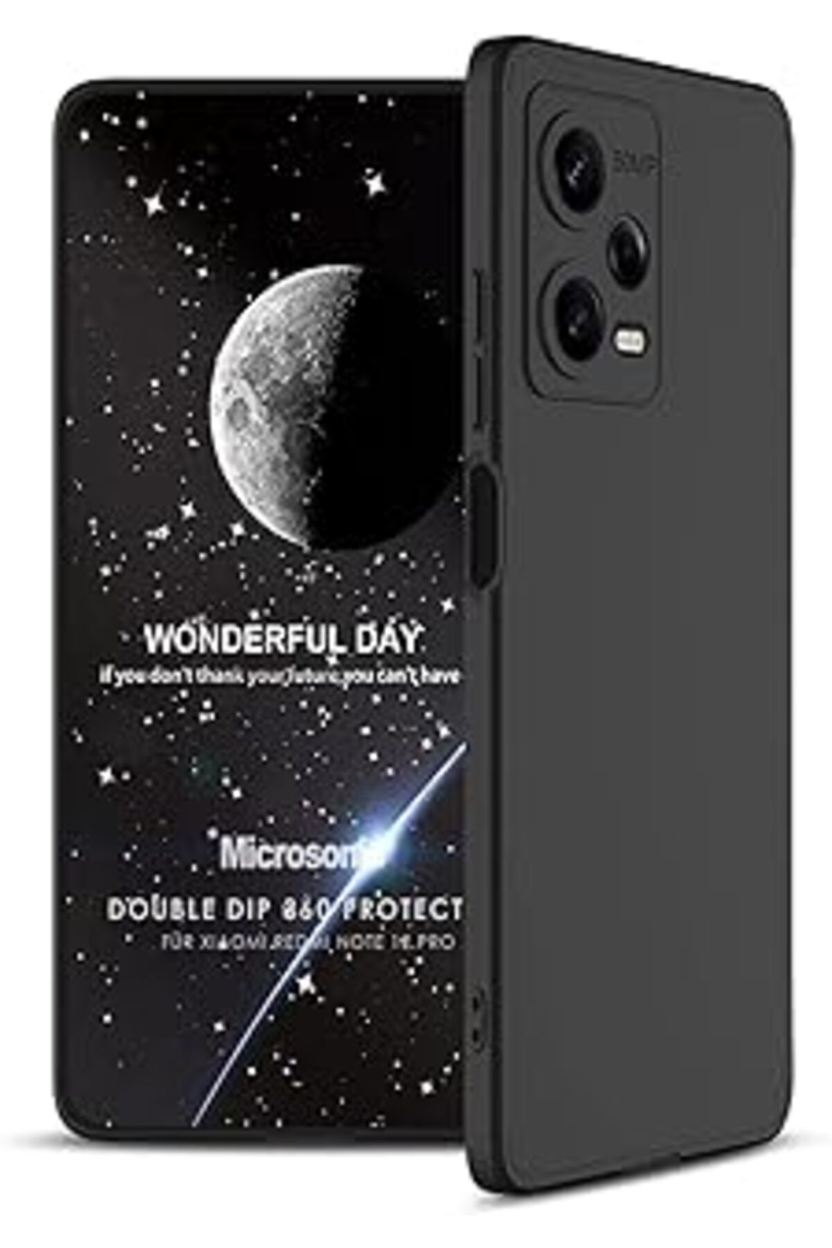 MAGNESİA Redmi Note 12 Pro Için Kılıf Double Dip 360 Protective Siyah [Redmi Note 12 Pro I