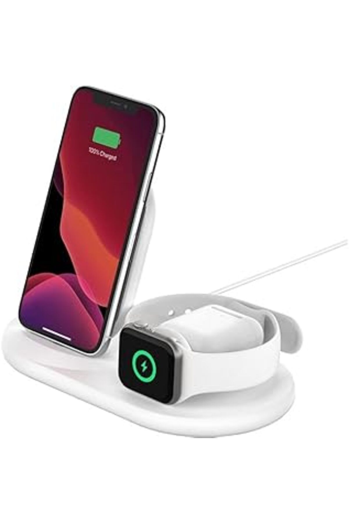 NZM TİCARET 3'Ü 1 Arada Kablosuz Şarj Cihazı ,Iphone, Watch Ve Için 7,5 W Kablosuz Şarj İS