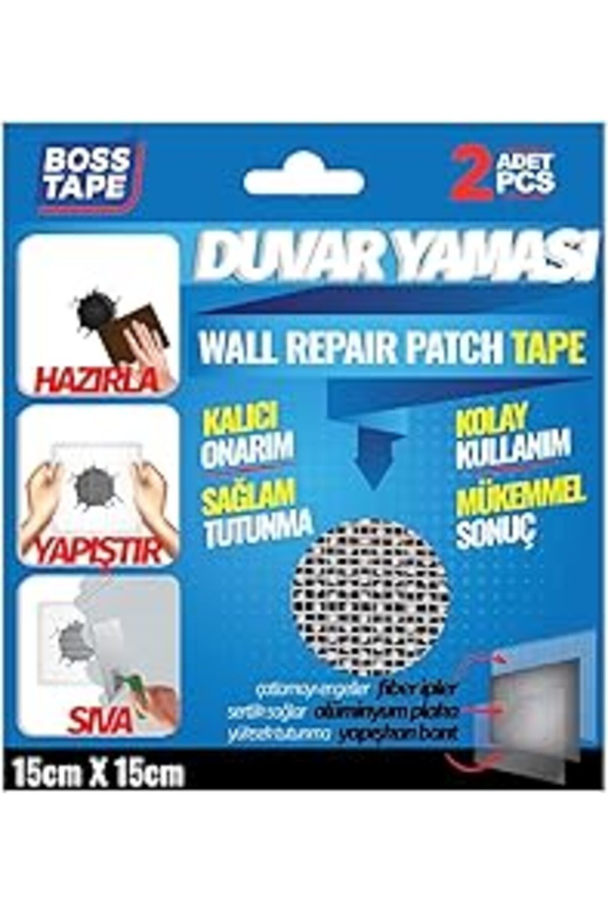 nazeninstoğu Tape Duvar Yaması 2 Adet 15Cmx15Cm