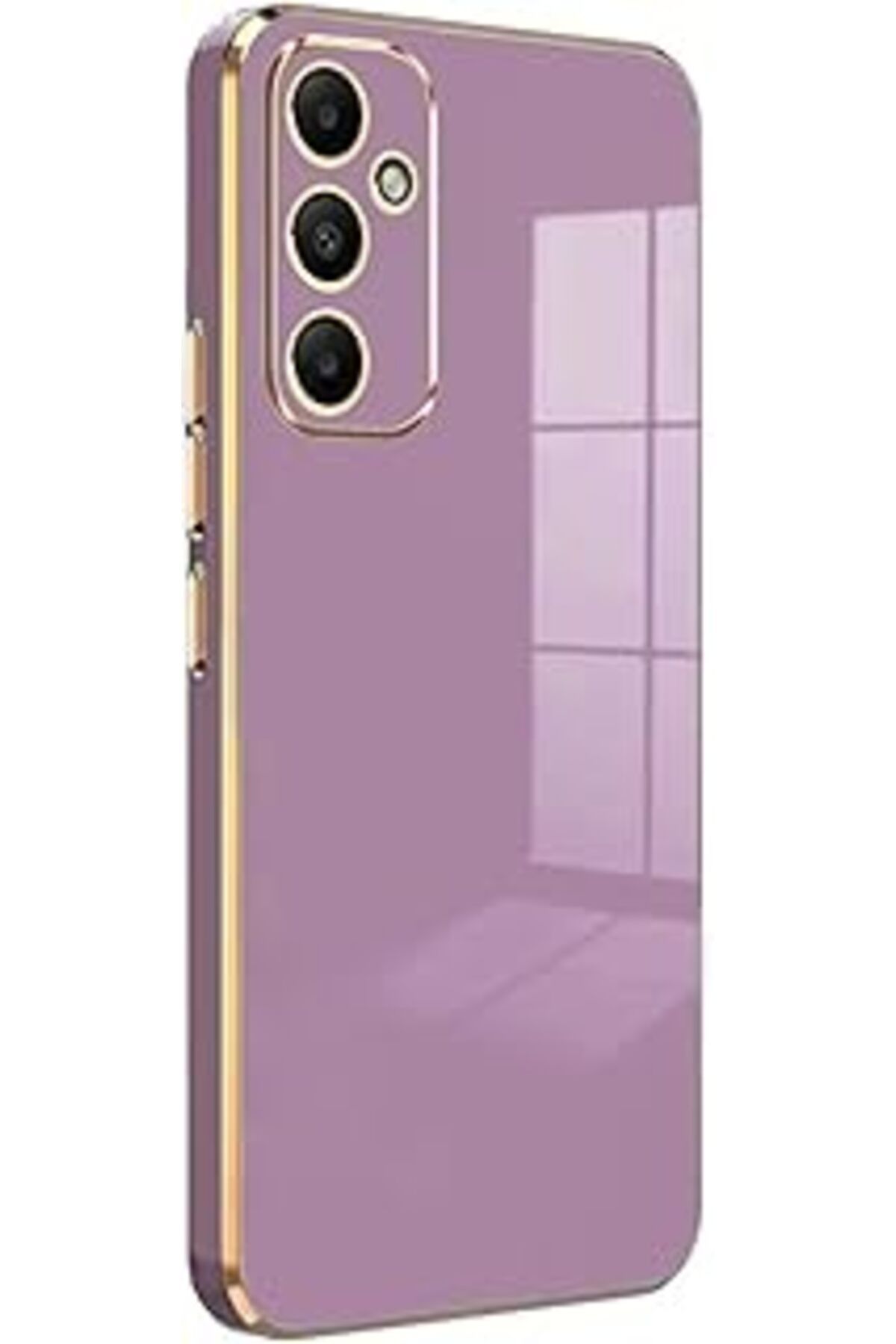 NZM TİCARET Galaxy A05S Kılıf Olive Plated Lila [Galaxy A05S Ile Uyumlu Kılıf - Lila]