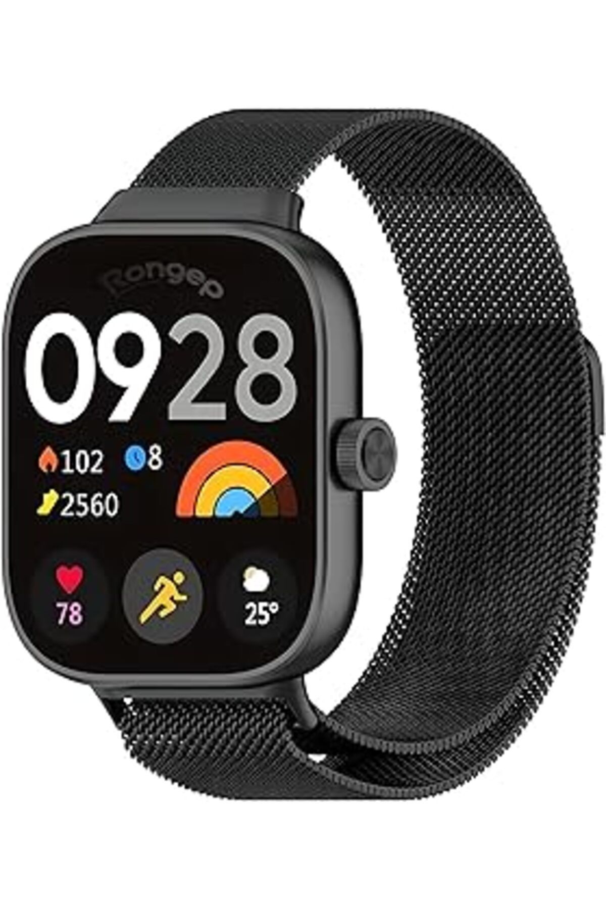 ShopZum Rongep İLe Uyumlu Redmi Watch 4 Ve Mi Band 8 Pro İÇin Hasır Manyk Tasarımlı Terletmeyen N