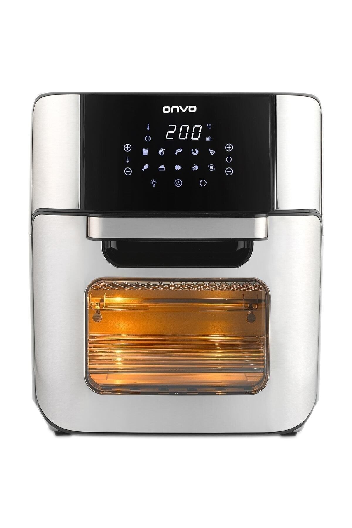 ONVO İNOX OVFRY09 Oven Airfryer 12 lt Yağsız Fritöz İNOX