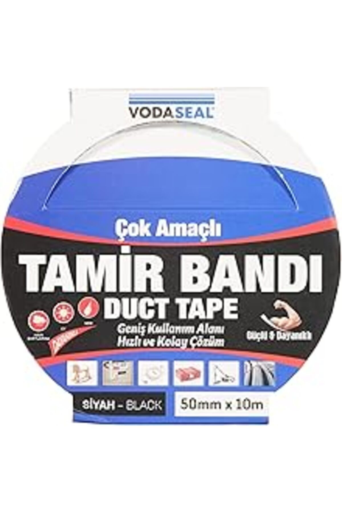 NZM TİCARET Vseal Çok Amaçlı Tamir Bandı, 50Mmx10Mt, Siyah