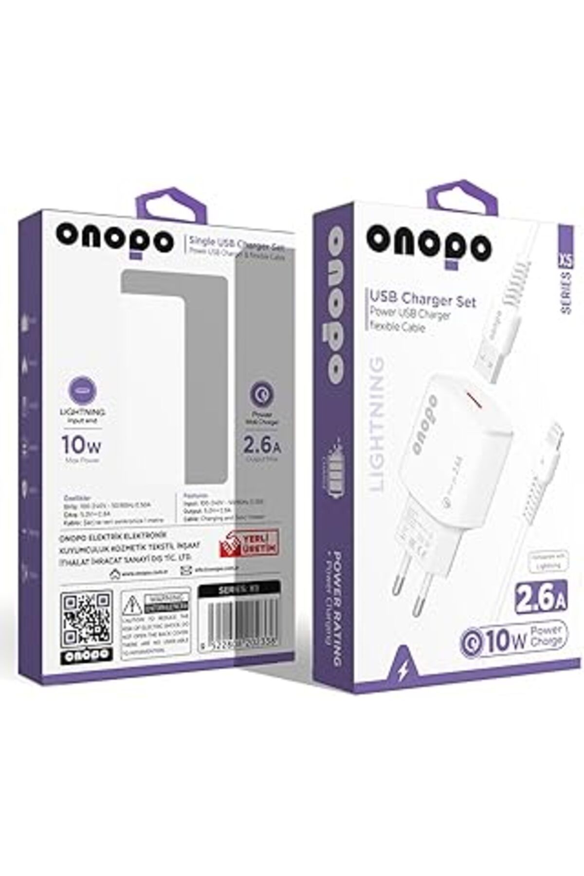 NZM TİCARET Onopo İPhone Uyumlu Lightning Usb 2.6A Iphone Hızlı Şarj Cihazı 10W - X5