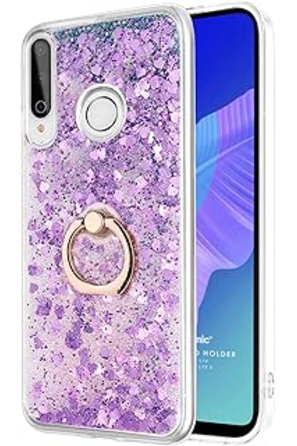 nerede bulurum Huawei Y7P Için Kılıf Glitter Liquid Mor [Y7P Ile Uyumlu Kılıf - Mor]