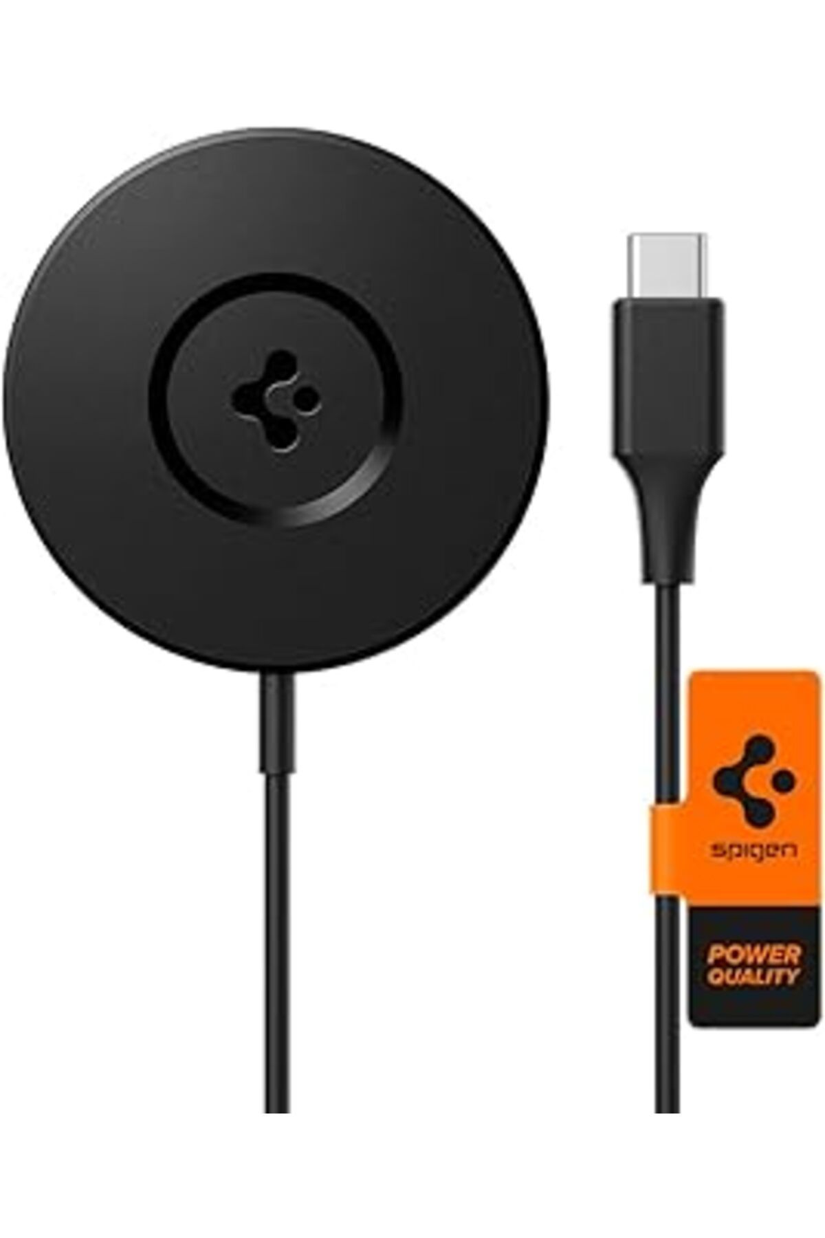 NZM TİCARET Spigen Magfit (7.5W) Manyetik Kablosuz Şarj Cihazı Iphone Için Magsafe Özellikli Arcfield Black - A