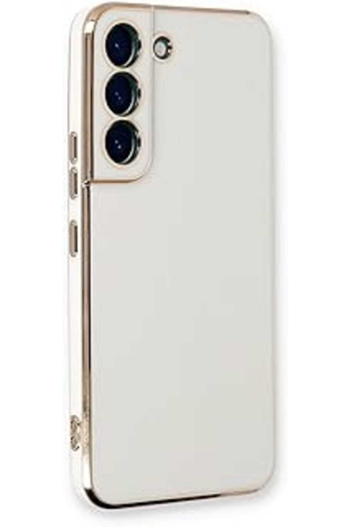 MAGNESİA Galaxy S22 Için Kılıf Olive Plated Beyaz [Galaxy S22 Ile Uyumlu Kılıf - Beyaz]