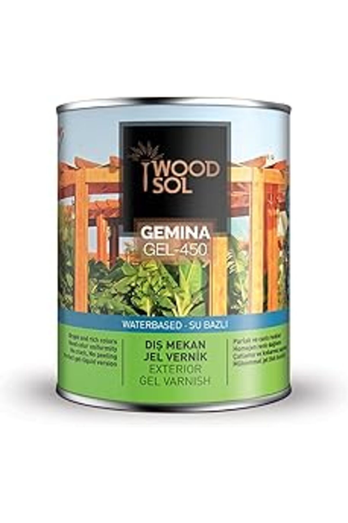 NZM TİCARET Woodsol Gemina Dış Mekan Ahşap Jel Vernik 0.75 Lt 9300 Wenge