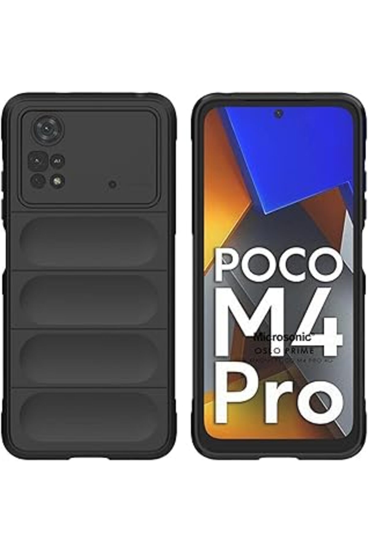 NZM TİCARET Mi Poco M4 Pro 4G Için Kılıf Oslo Prime Siyah [Poco M4 Pro 4G Ile Uyumlu Kılıf - Siy