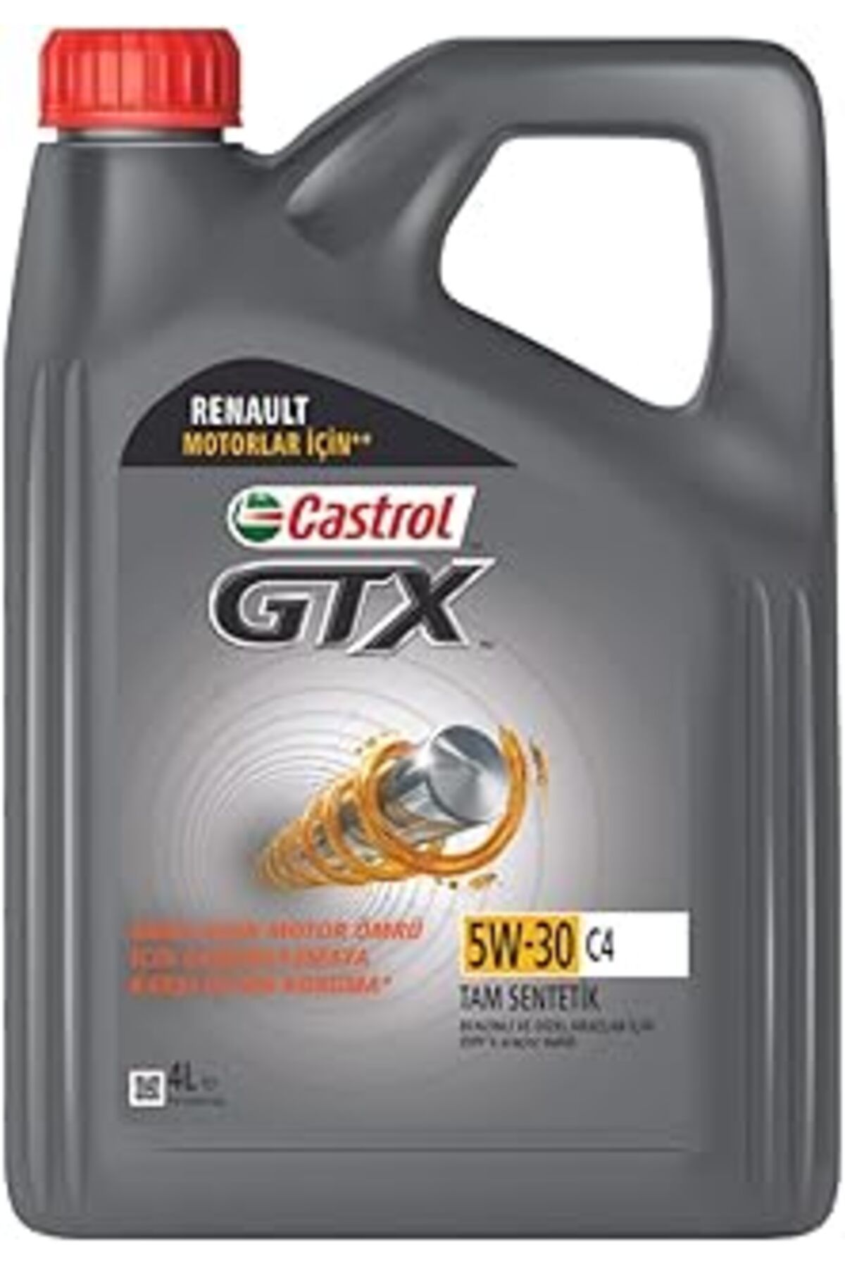 NZM TİCARET Castrol Gtx 5W-30 C4 4 Litre Motor Yağı