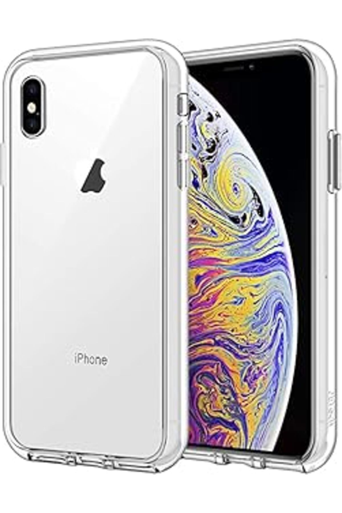 NZM TİCARET Susa Tek Iphone Xs Max 6,5 Inç Ile Uyumlu, Sararmaya Karşı Darbeye Dayanıklı Tampon Kapağı, Çizilme