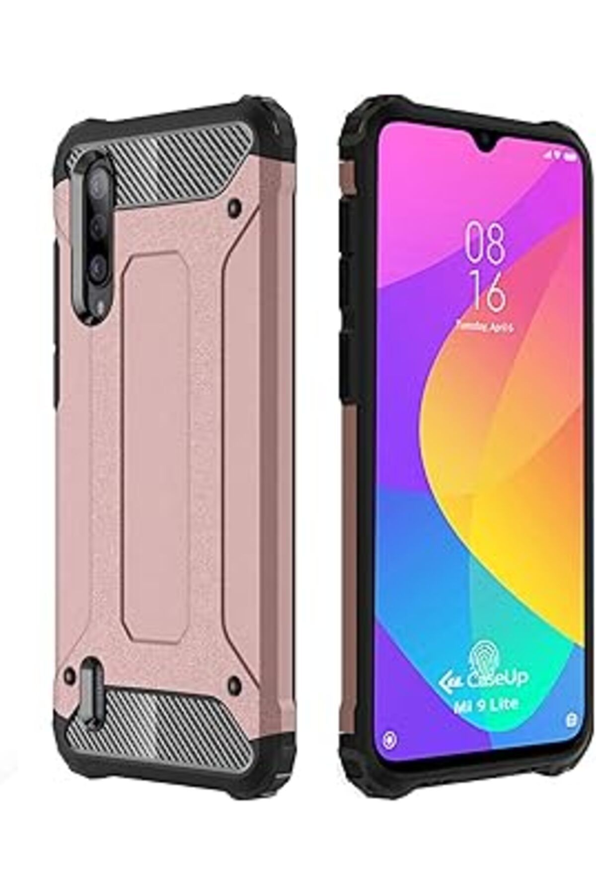 ShopZum Caseup Mi 9 Lite Uyumlu Kılıf, Caseup Tank Rose