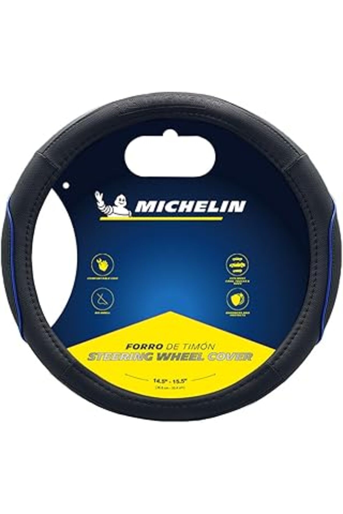 NZM TİCARET Michelin Mc1003naz Premium Suni Deri Direksiyon Kılıfı, Mavi