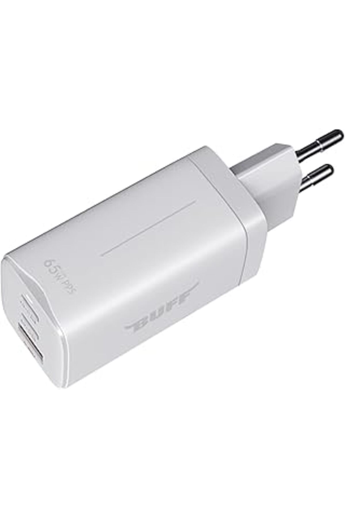 NZM TİCARET Buff Bl65-1U2C 65W Hızlı Şarj Cihazı 3 Port Pd & Type-C Qc3.0 Şarj Adaptörü (Beyaz)