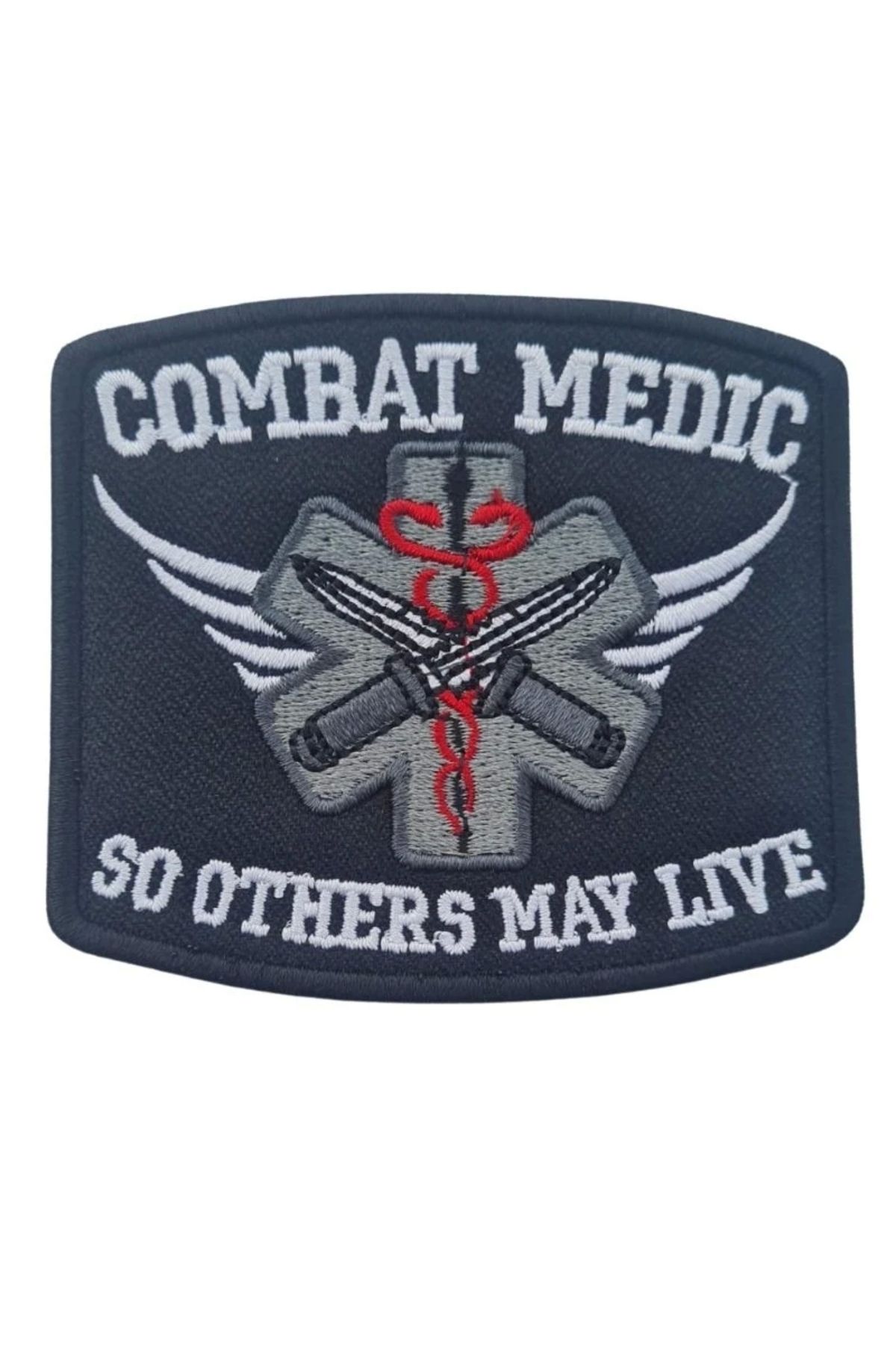 Astüm Askeri Malzeme COMBAT MEDIC TACTICAL PATCH -SİYAH-KIRMIZI-BEYAZ-GRİ