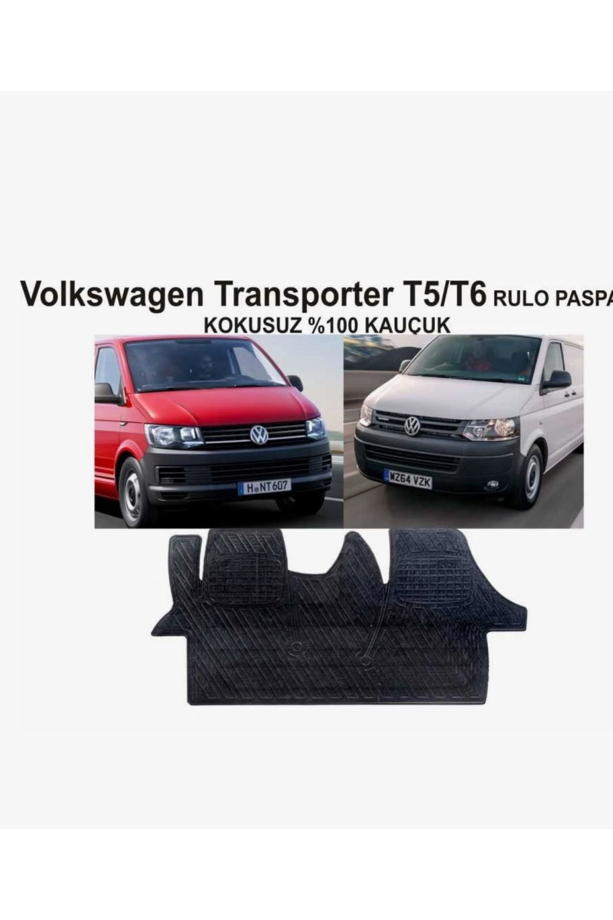 İtibar Paspas T5 / T6 Transporter Rulo %100 Kauçuk Kokusuz