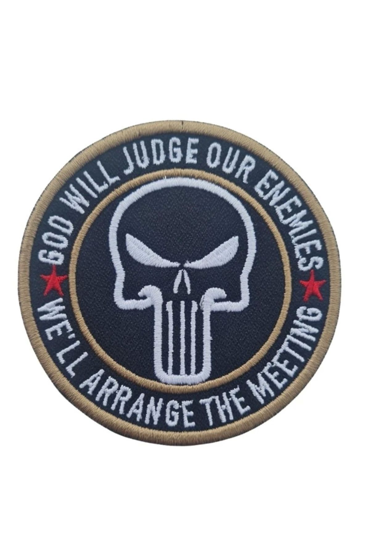 Astüm Askeri Malzeme GOD WILL JUDGE OUR ENEMIES TACTICAL PATCH-TAN-SİYAH