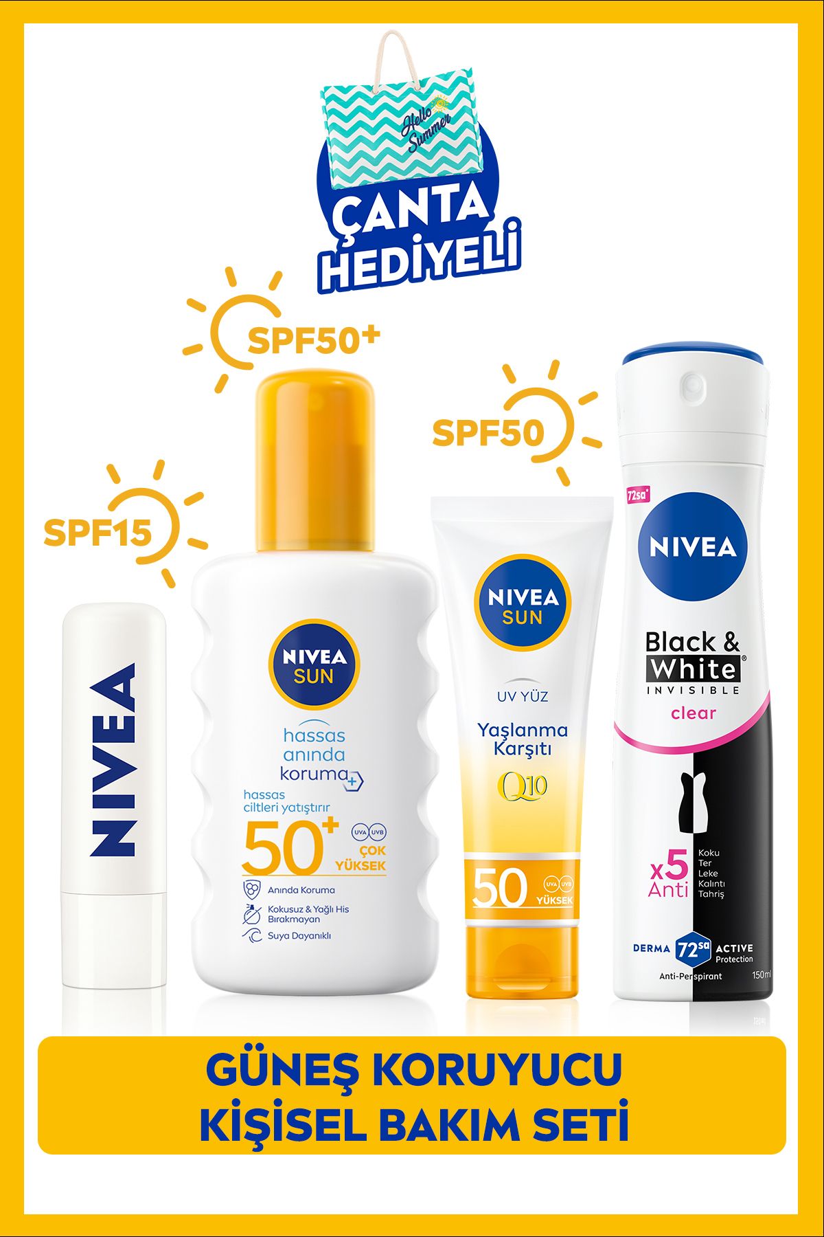 NIVEA Sun Güneş Koruyucu Sprey 200ml, S.GÜZELLİK