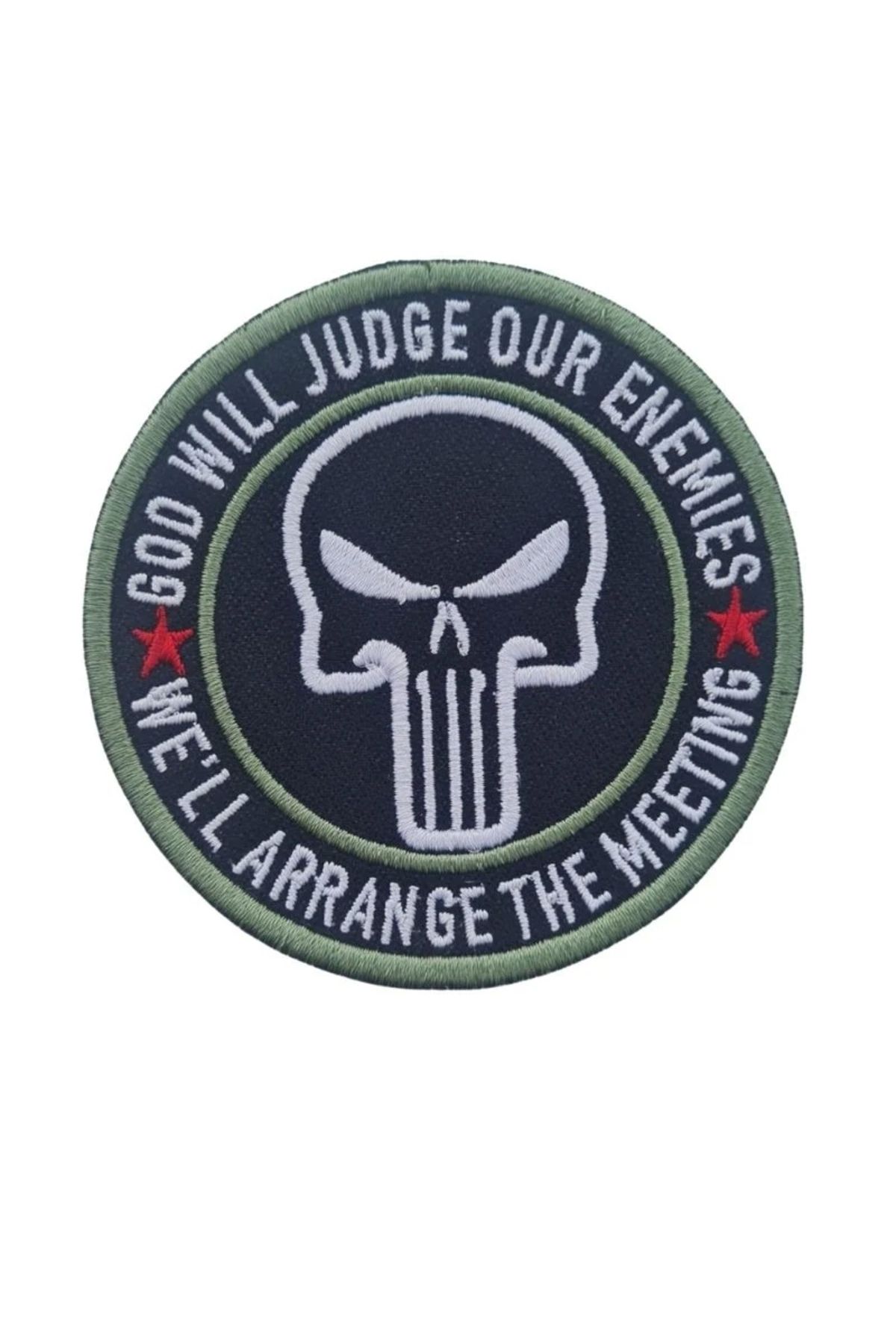 Astüm Askeri Malzeme GOD WILL JUDGE OUR ENEMIES TACTICAL PATCH-YEŞİL-SİYAH