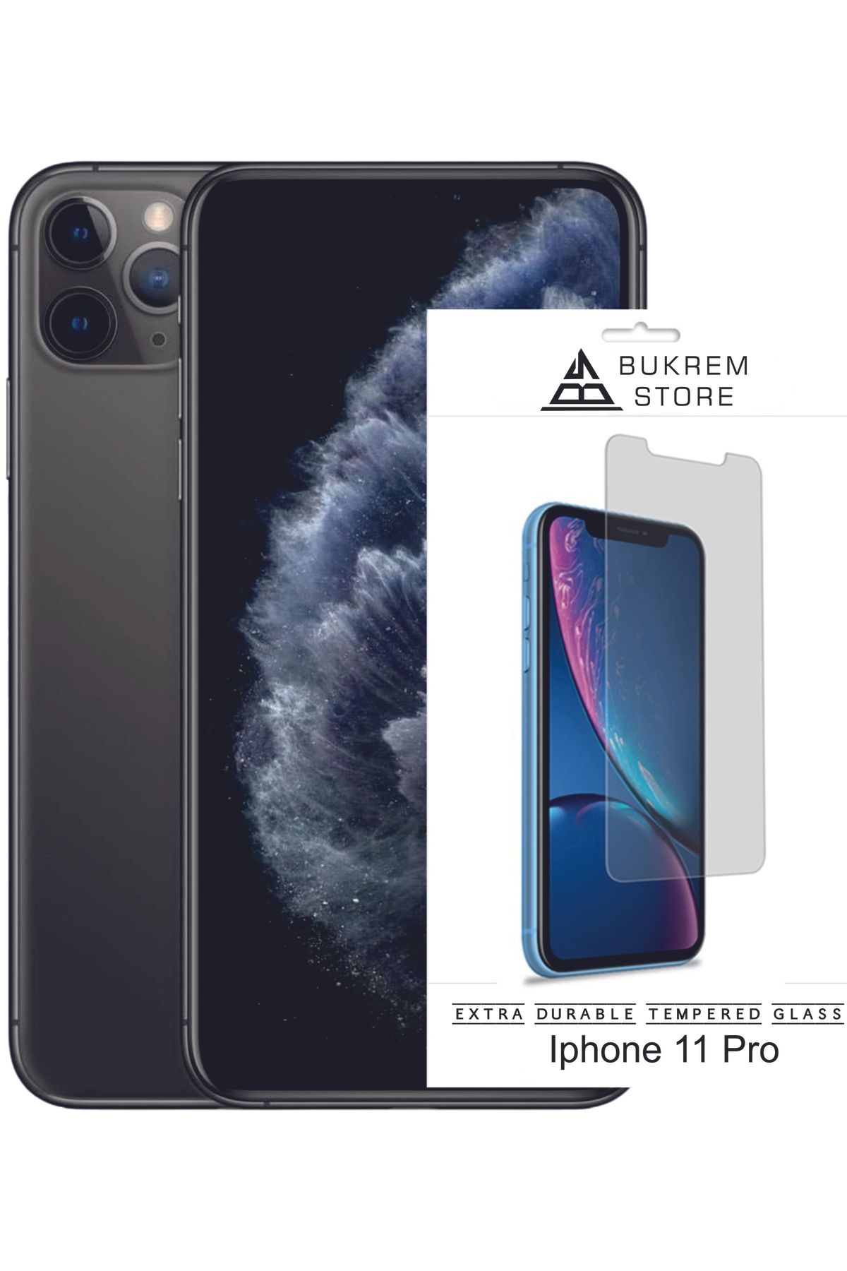 Store iPhone 11 Pro  Uyumlu Tam Kaplayan Şeffaf Kırılmaz Temperli Cam Ekran Koruyucu | Üstün Koruma!