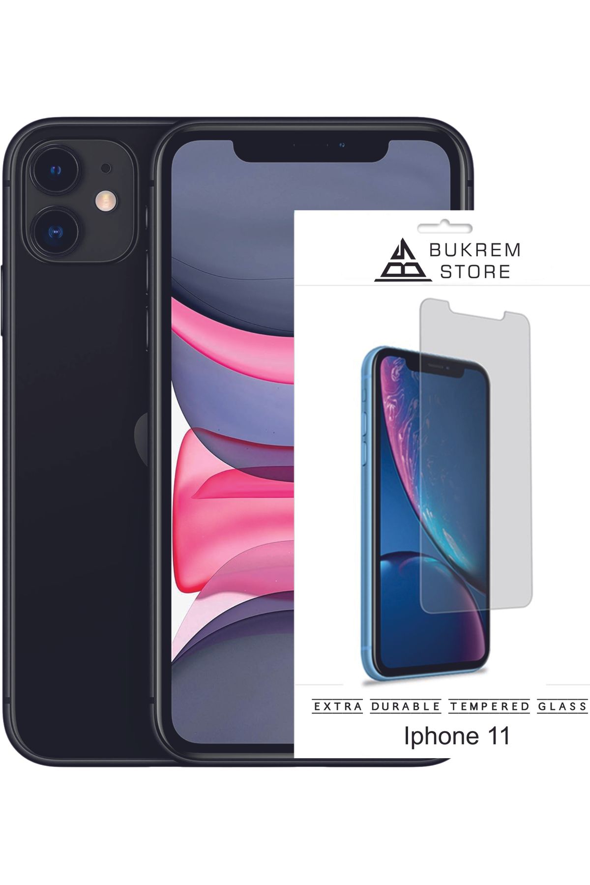 Store iPhone 11  Uyumlu Tam Kaplayan Şeffaf Kırılmaz Temperli Cam Ekran Koruyucu | Üstün Koruma!